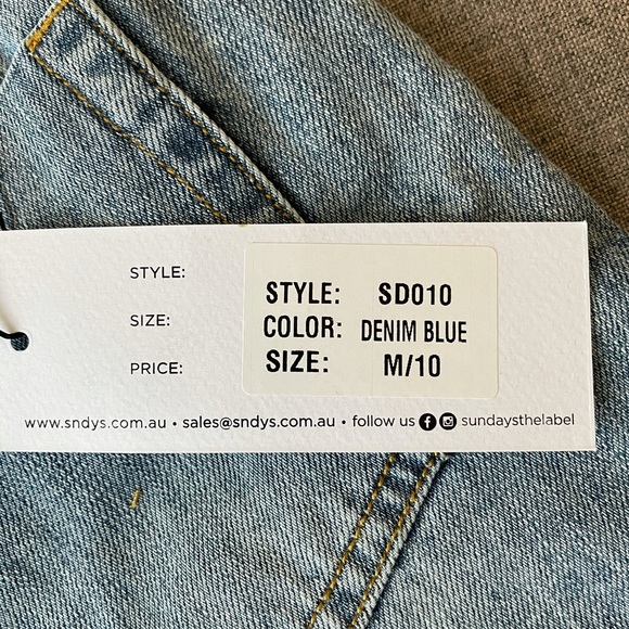 Valentina Skirt, Blue Denim - Picture 3 of 3